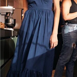 Misa Los Angeles Navy Maxi Dress
